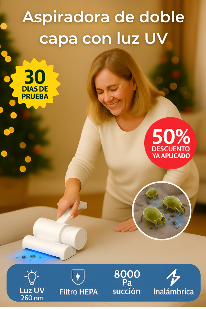 AspiraMax™ — Limpieza profunda esta Navidad: aspira y elimina ácaros, quita pelo de mascota y deja la casa impecable para recibir visitas sin preocuparte. (+ ENVIO GRATIS)