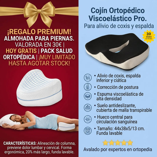 CoxiZen DuoGel™ – Siéntate sin dolor: alivia coxis, corrige postura y cuida hemorroides (+ Hoy Almohada Ortopédica 0 dolor lumbar + Envío Gratis).