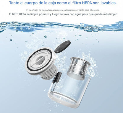 AspiraMax PRO™ — Limpieza profunda con luz UV esta Navidad: aspira y elimina ácaros, quita pelo de mascota y deja la casa impecable para recibir visitas sin preocuparte. *Inalámbrica (Hoy incluye SET COCINA 6 piezas acero inoxidable + ENVIO GRATIS)