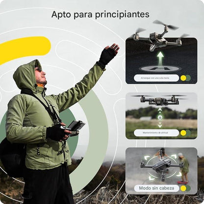 Dron SkyGuard Pro™ | Vuela como un piloto experto sin miedo a perder tu dron con Envío GRATIS. *(Hoy Auriculares Envolventes Gratis + Doble cámara 4K + 2 baterías + Maletín incluido)
