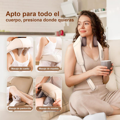 Masajeador 4D con tecnología humanoide - Elimina la tensión muscular, rigidez y haz fluir la sangre de nuevo evitando mareos futuros. (*Se siente como unas manos de fisioterapeuta o te devolvemos el dinero)