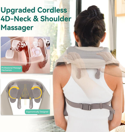 Masajeador 4D con tecnología humanoide - Elimina la tensión muscular, rigidez y haz fluir la sangre de nuevo evitando mareos futuros. (*Se siente como unas manos de fisioterapeuta o te devolvemos el dinero)