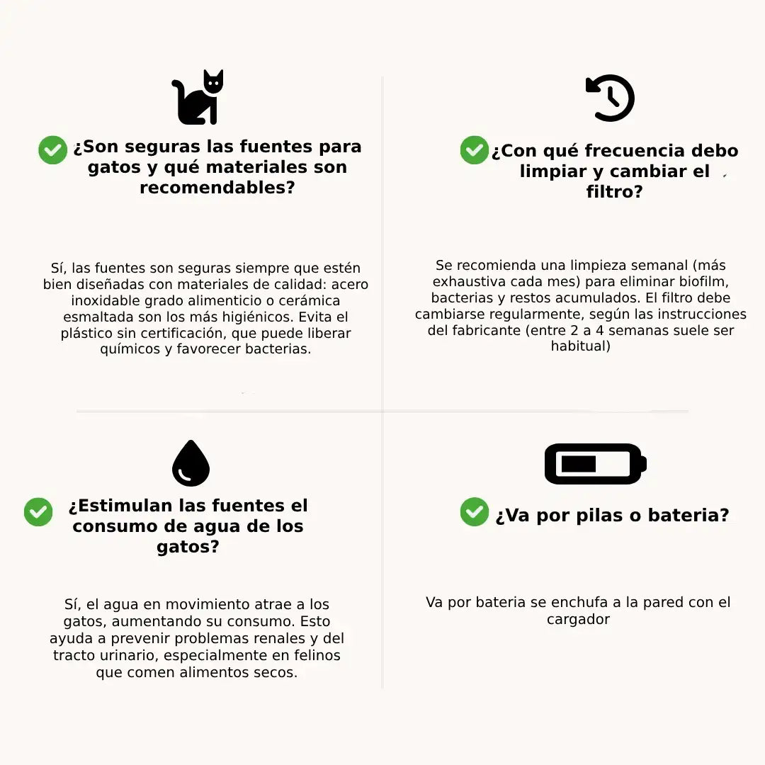 HidraPet™ –  La primera fuente que te libera de preocupaciones, atrayendo a tu gato para que se mantenga hidratado este verano, incluye 2 filtros lavables + 3 filtros de salida de agua para 9 meses + triple filtrado + garantía de 5 años (+Envío GRATIS)