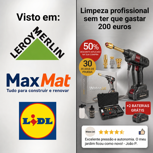 Hidrolavadora WaterJET PRO™ ( +2 baterias GRÁTIS enquanto durarem os stocks)