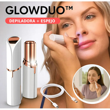GlowDuo™ + Espejo Adhesivo grande – El único combo 2 en 1 que elimina el vello sin dolor y decora sin taladro tu rincón de belleza este verano. (+Envío GRATIS)