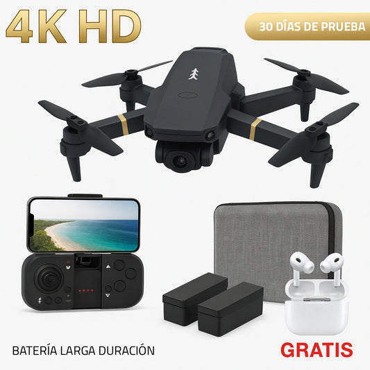 Dron SkyGuard Pro™ | Vuela como un piloto experto sin miedo a perder tu dron con Envío GRATIS. *(Hoy Auriculares Envolventes Gratis + Doble cámara 4K + 2 baterías + Maletín incluido)