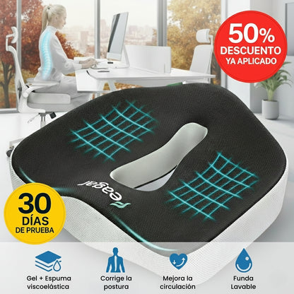 CoxiZen DuoGel™ – Siéntate sin dolor: alivia coxis, corrige postura y cuida hemorroides (+ Hoy Almohada Ortopédica 0 dolor lumbar + Envío Gratis).