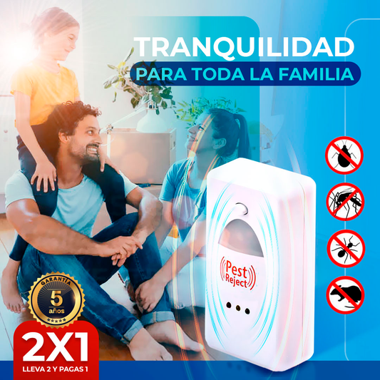 1 + 1 GRATIS | PestReject 3.0™ - La forma más económica de proteger a tu familia de las plagas (Tecnología ULTRASÓNICA que cubre hasta 200m²) (+Envío GRATIS)