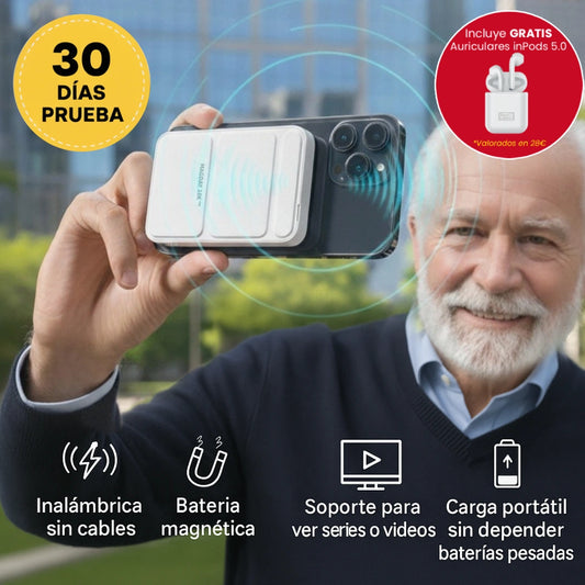 MagDay 10K™ – La batería magnética que hace que tu móvil sea casi IMPOSIBLE que se quede sin batería.  5.000 mAh. (Hoy Incluye Auriculares Profesionales 5.0 GRATIS)
