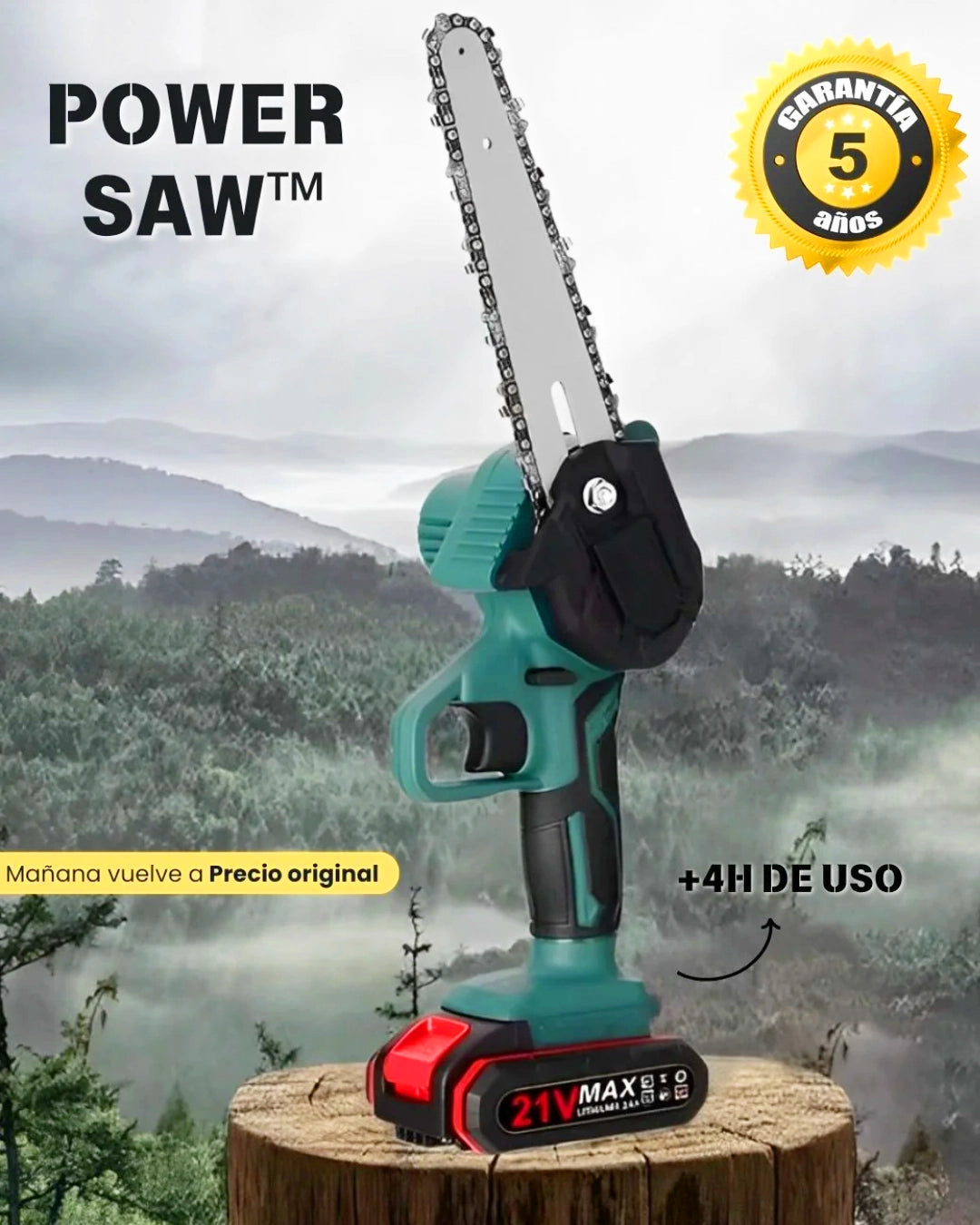 PowerSaw™ - La única sierra portátil con potencia profesional (+4h de batería).