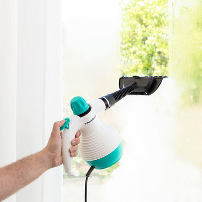 Vaporera de mano multiusos VaporClean™ - La única forma de limpiar y eliminar el 99,9% bacterias de tu hogar. (Hoy +9 accesorios GRATIS). 0,35 L 3 Bar 1000W