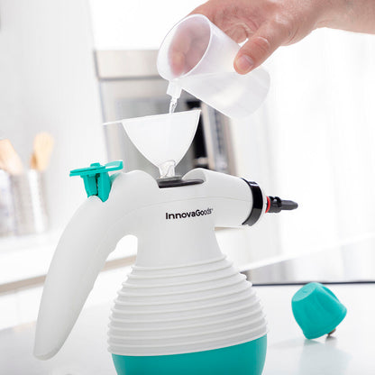 Vaporera de mano multiusos VaporClean™ - La única forma de limpiar y eliminar el 99,9% bacterias de tu hogar. (Hoy +9 accesorios GRATIS). 0,35 L 3 Bar 1000W